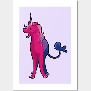 Bisexual Unicorn Pride Posters and Art